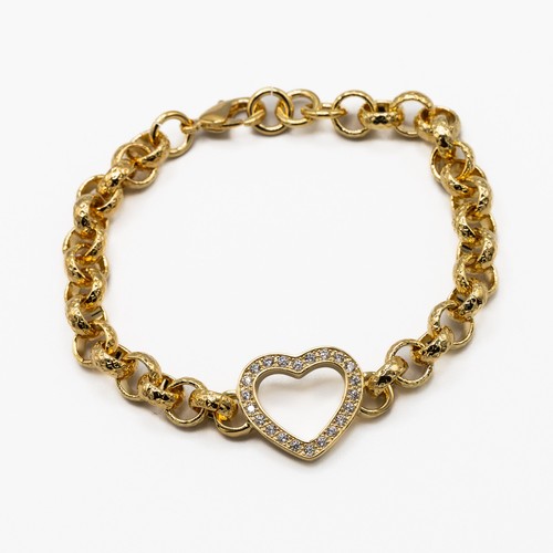 Women 9ct gold heart charm - gold,