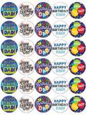 30x Happy Birthday Dad Cupcake