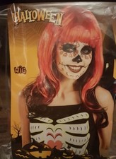Halloween Red And Black Wig