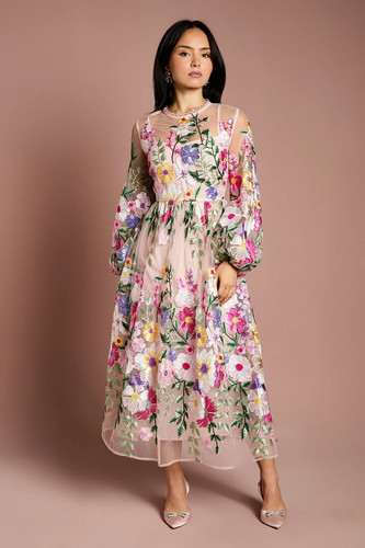 Coast peach fit flare - fit, &