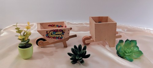 Two mini rustic wooden - two,