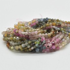 FACETED Round Beads 3mm - 15"