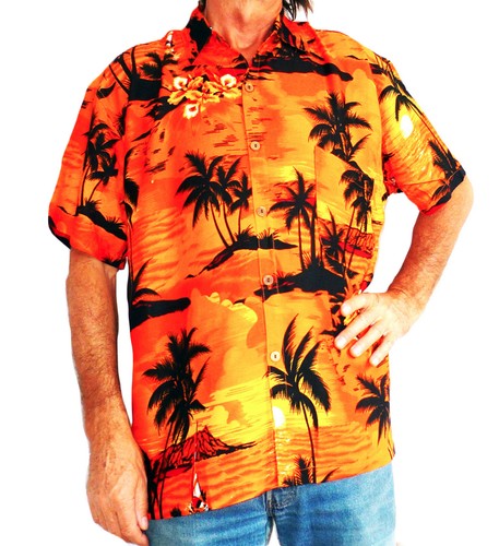 Loud hawaiian shirt orange - loud,