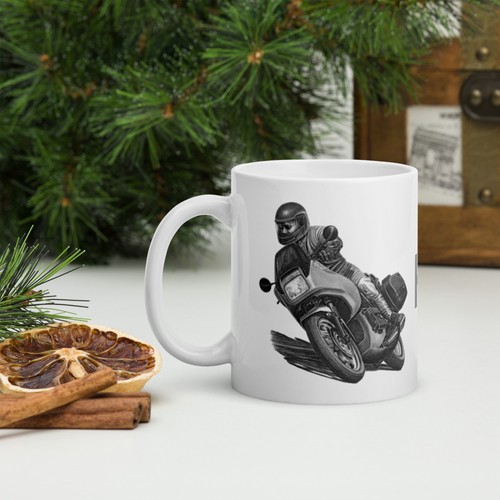 Bmw k75s white glossy mug - bmw,