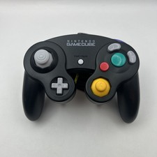 Official Nintendo Gamecube Black Controller  Tested & Working Perfectly DOL-003