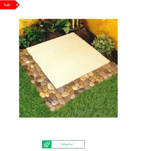 Pebble garden border edging - border,
