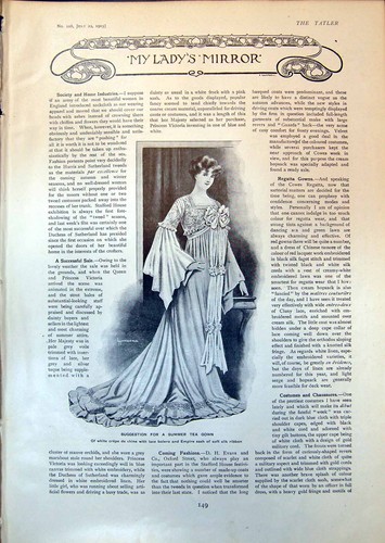Antique print summer tea - antique,
