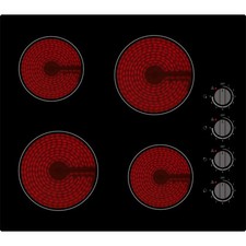 electriQ 60 cm 4-Zone Ceramic Hob EIQC60KV3 – Knob Controls & Heat Indicators