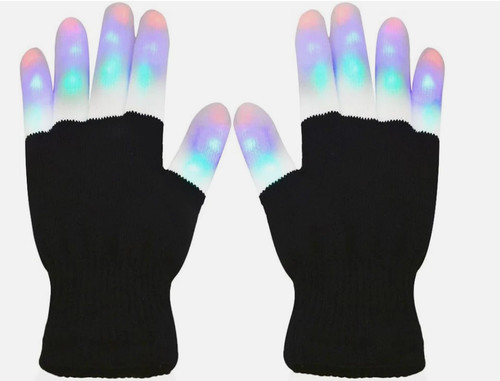 Led flashing rave gloves - led,