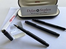 Rotring Newton matt black fountain pen, rollerball pen and mechanical pencil set