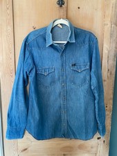 Lee Men's Denim Cowboy Shirt Adult Size L  Vintage Western Wear