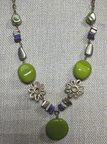 Chunky beaded chain necklace - chain,