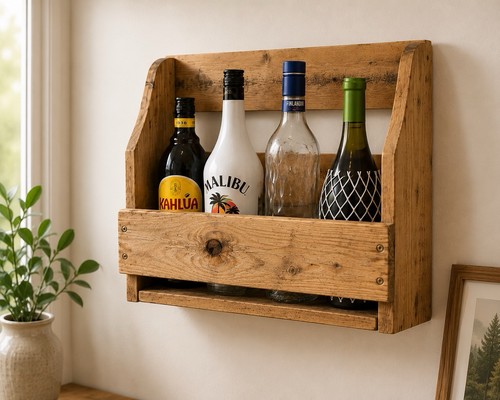 Rustic handmade wooden drinks - handmade,
