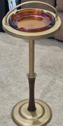 Vintage standing ashtray brass - vintage,