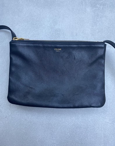 Vintage celine black leather - celine,