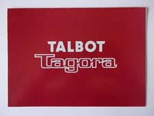 TALBOT TAGORA orig 1981 UK Mkt