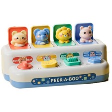 Montessori Baby Pop Up Animals Toy Interactive Sensory Toys for Toddlers