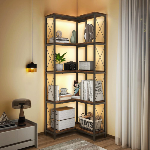 Corner bookshelf tier - 5-tier, large