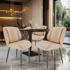 2X Upholstered Dining Chairs Faux Leather Dining Room Side Chair Restaurant Cafe