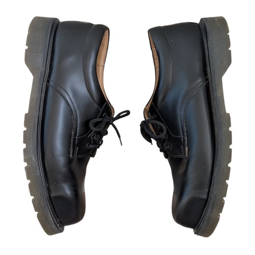 Solovair black leather steel - black,
