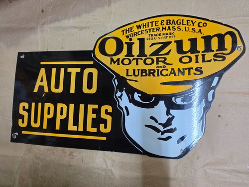 Oilzum motor oils porcelain - oilzum,