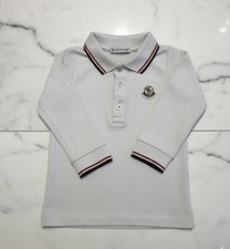 Off White Baby Moncler Long Sleeve Polo Top - Size 12-18 Months