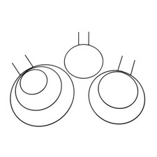 Set of 3 Wrought Iron Plant Supports for Vertical Growth in Small Gä