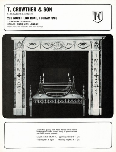 Antique adam period fireplace - period,