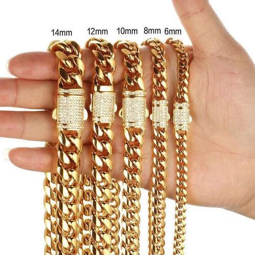 6mm 14mm mens miami cuban - 6mm-14mm,