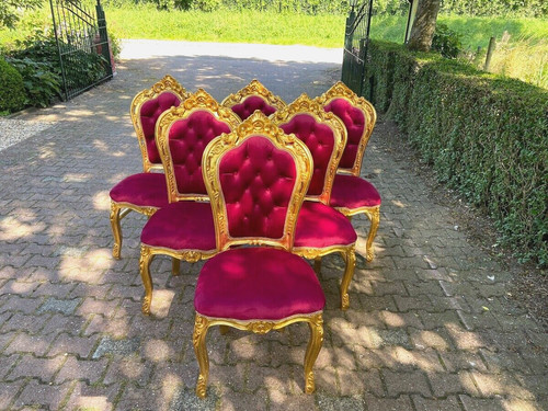 Chairs pair french louis - chairs,