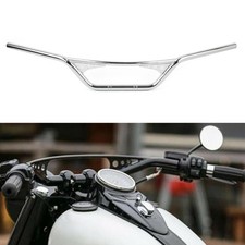 1" Silver Motorcycle Handlebar Drag Z-Bar Fit Harley Bobber Chopper Cafe Racer