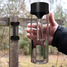 Professional Rain Gauge Cylinder Rainfall Catcher Reader 250mm Capacity UK