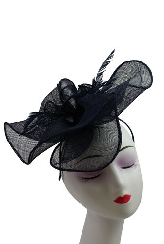 Large fascinator wedding hat - large,