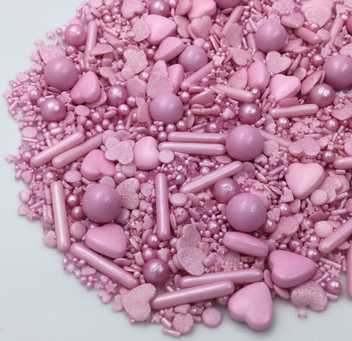 Pink cupcake sprinkles mix - sprinkles,