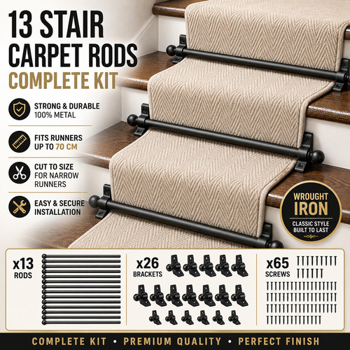 Stair carpet rods - stair,