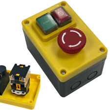 NVR Stop/Start Switch Button Universal Lathe Mill Drill With Emergency D Pole UK
