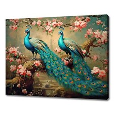 Majestic Peacocks Canvas Print