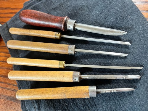 Vintage lot gravers lathe - gravers,