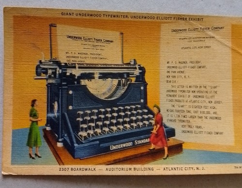 Giant underwood typewriter - giant,