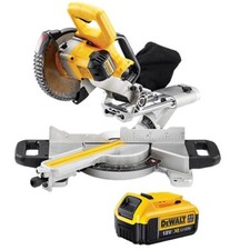 DeWalt DCS365N 18V Cordless 184mm XPS Slide Mitre Saw with 1 x 4.0Ah Battery