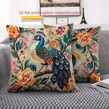 Set x 2 Bright Peacock Print