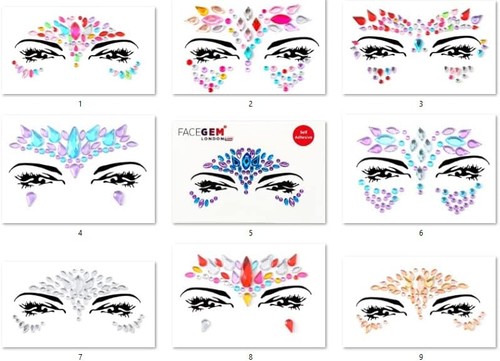 Face gems adhesive glitter - gems,