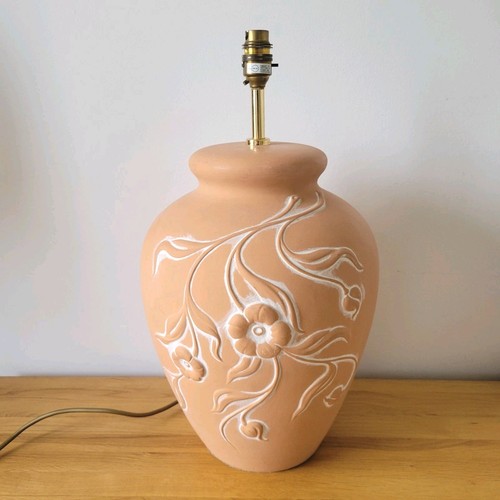 Vintage terracotta table lamp - table,