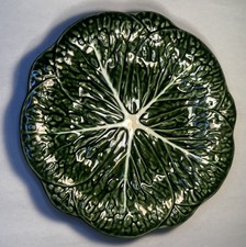 Green Cabbage Leaf Plate 12”
