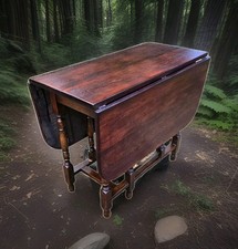 Antique Oak Drop Leaf Gate Leg