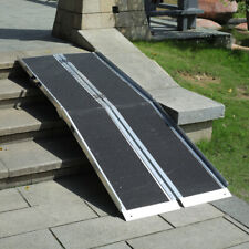 Folding Aluminium Wheelchair Ramp Portable Mobility Scooter Home/Car Threshold