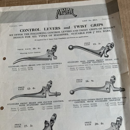 Amal levers and twist grips - amal,
