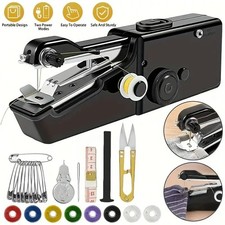 DIY Mini Sewing Machine Electric Stitch Portable Hand Cordless Travel Household
