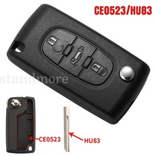 3 Button Flip Key Fob Case Shell CE0523 for Peugeot Expert Citroen Dispatch Van
