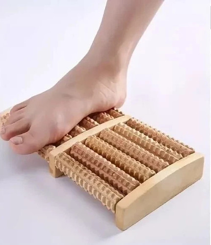 Roller wooden foot massager - wooden,